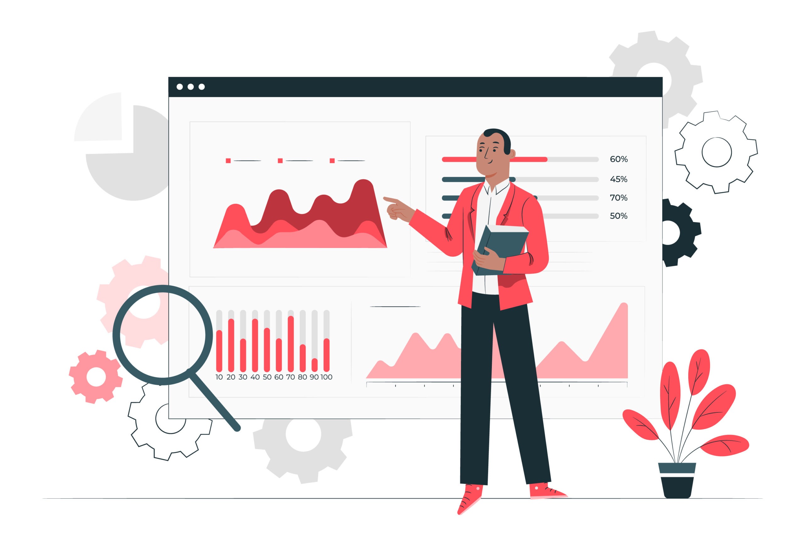Infographic showing steps to leverage data for improved decision-making in business contexts.
