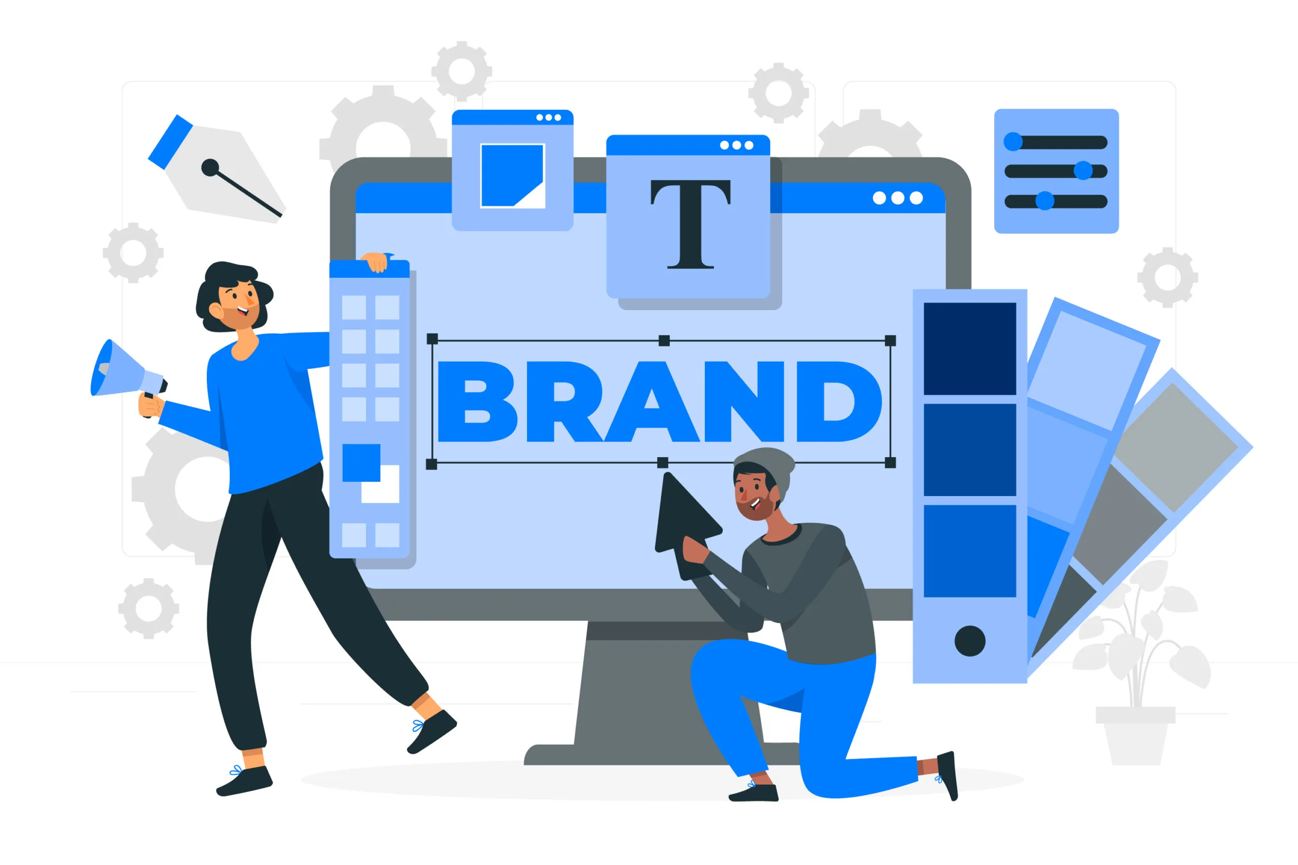 Visual representation of branding and marketing services, emphasizing animated videos for improved brand recall.